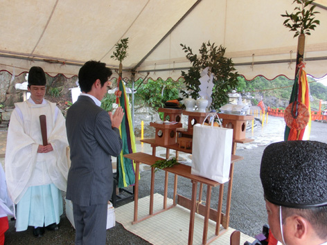 奉納祭での橋本社長